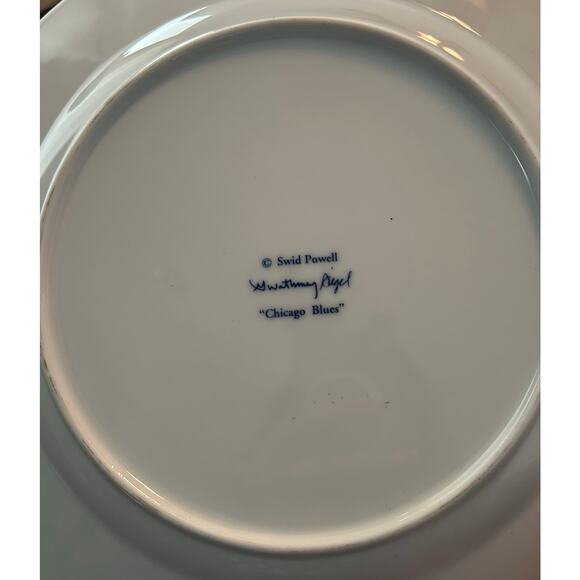 Swid Powell Gwathmey Siegel Chicago Blues Dinner plate Porcelain Bone China 10" - Picture 4 of 5